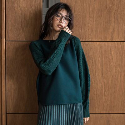 MAYSON GREY（Women）/メイソングレイ ときめきケーブルニット&#8810;手洗い可能&#8811; 09グリーン トップス【三越伊勢丹/公式】