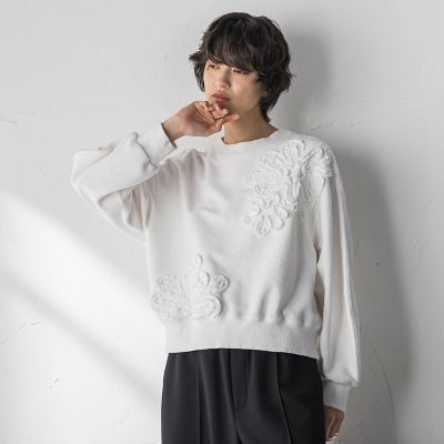 フラワーモチーフプルオーバー≪洗濯機で洗える≫ | MAYSON GREY