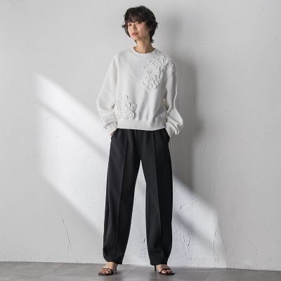 フラワーモチーフプルオーバー≪洗濯機で洗える≫ | MAYSON GREY