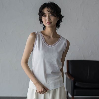 シアーネックリブタンクトップ | MAYSON GREY (Women)/メイソングレイ 