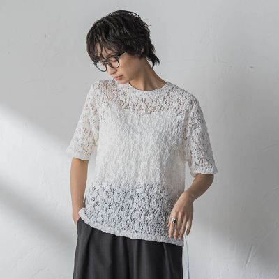＜MAYSON GREY（Women）＞カムイレースハーフスリーブＴ