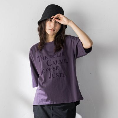 ＜MAYSON GREY（Women）＞ビンテージライクメッセージルーズＴシャツ