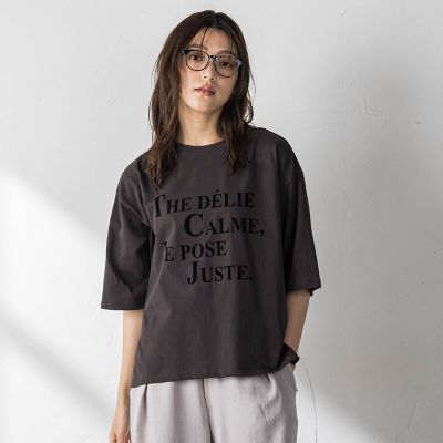 メイモンズ ビンテージライクメッセージルーズTシャツ | MAYSON GREY (Women