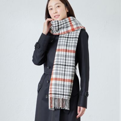 ファインラムエアリーソリッドウールストール AM25FーST16