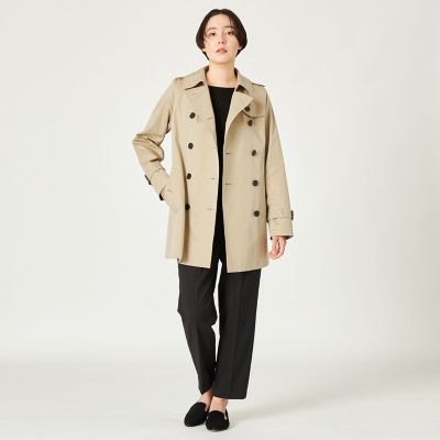 100年コート＞スタンダードモデル ダブルトレンチコート（ショート