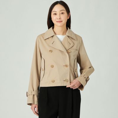 ＜SANYOCOAT (Women)＞＜１００年コート＞ウォッシュドショートトレンチモデル