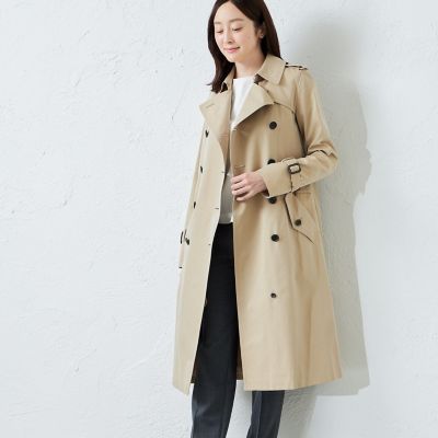 ＜SANYOCOAT (Women)＞＜１００年コート＞スタンダードモデル　ダブルトレンチコート（ロング）