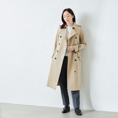 100年コート＞スタンダードモデル ダブルトレンチコート（ロング