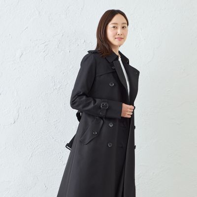 100年コート＞スタンダードモデル ダブルトレンチコート（ロング