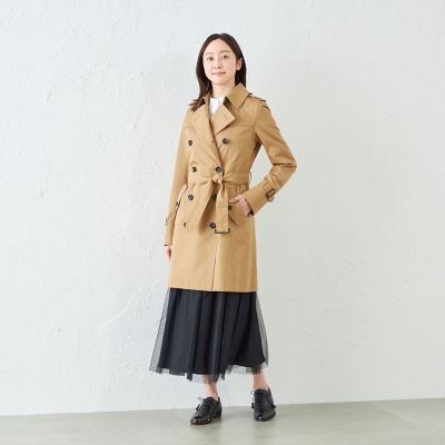 100年コート＞スタンダードモデル ダブルトレンチコート（ショート
