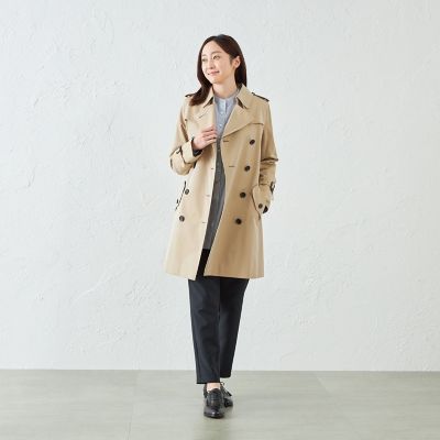 100年コート＞スタンダードモデル ダブルトレンチコート（ショート