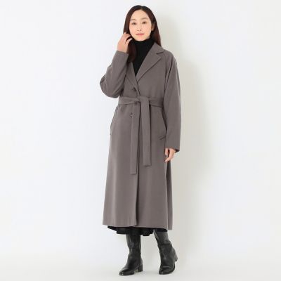 ウールビーバー ベルテッドロングコート | SANYOCOAT (Women)/サンヨー