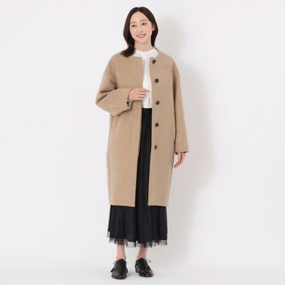 エアージーロンラム ノーカラーコート | SANYOCOAT (Women)/サンヨー