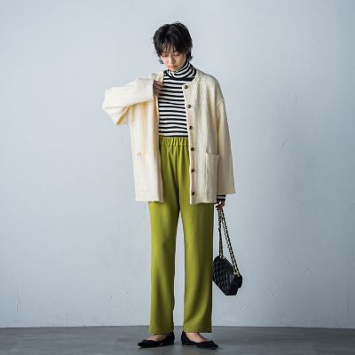 ノンストレスウエストギャザーバレルパンツ≪洗濯機で洗える≫