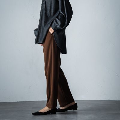 ノンストレスウエストギャザーバレルパンツ≪洗濯機で洗える≫
