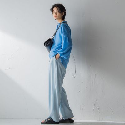 ジュライナイン GRACEGRAY 美品 タックパンツ スラックス グレー M