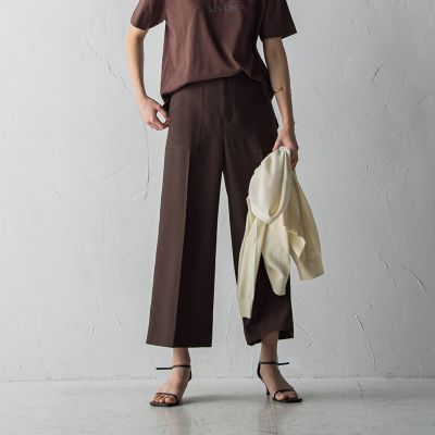 ベイカーワイドクロップトパンツ≪洗濯機で洗える≫