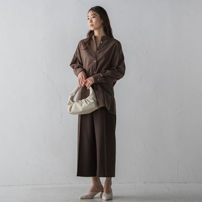 ベイカーワイドクロップトパンツ≪洗濯機で洗える≫