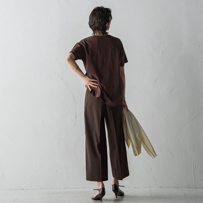 ベイカーワイドクロップトパンツ≪洗濯機で洗える≫