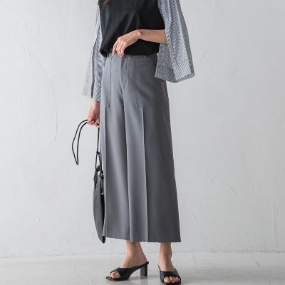 ベイカーワイドクロップトパンツ≪洗濯機で洗える≫
