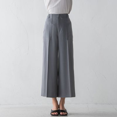ベイカーワイドクロップトパンツ≪洗濯機で洗える≫