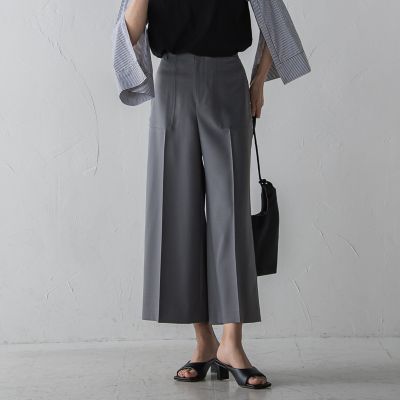 ベイカーワイドクロップトパンツ≪洗濯機で洗える≫