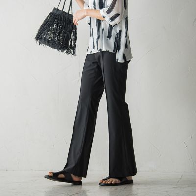 セール】 センターラインフレアパンツ≪洗濯機で洗える