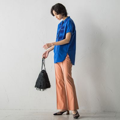 センターラインフレアパンツ≪洗濯機で洗える≫