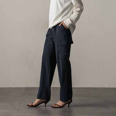 とろみカーゴルーズテーパードパンツ≪洗濯機で洗える