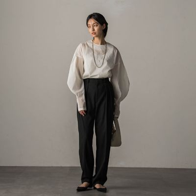 きれいめバレルパンツ≪セットアップ対応／手洗い可能≫