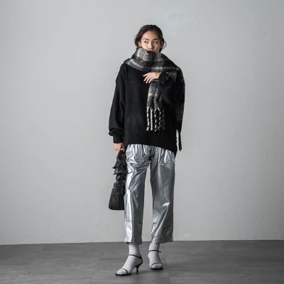 メタリックタフタリラックスパンツ≪洗濯機で洗える≫