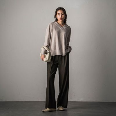 ハンサムタックワイドパンツ≪洗濯機で洗える≫ | ファッション・服 