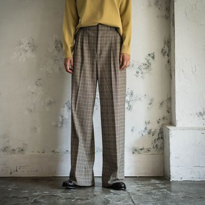 ＜MAYSON GREY（Women）＞ハンサムタックワイドパンツ≪洗濯機で洗える≫