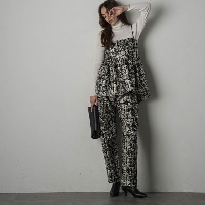 ラメジャカードタックパンツ≪セットアップ対応≫