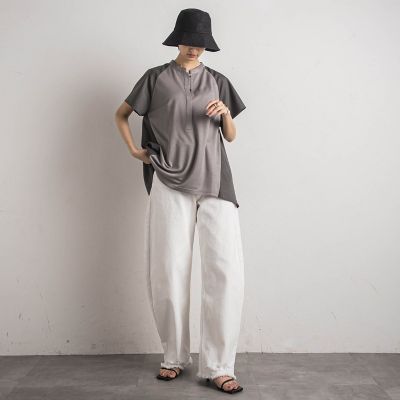 ダメージカーブデニムパンツ≪洗濯機で洗える≫