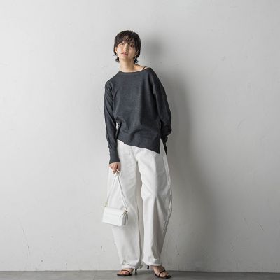 ダメージカーブデニムパンツ≪洗濯機で洗える≫