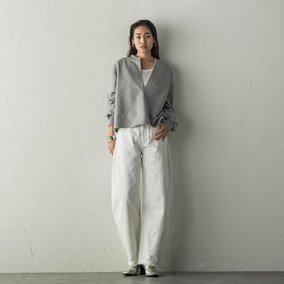 ダメージカーブデニムパンツ≪洗濯機で洗える≫
