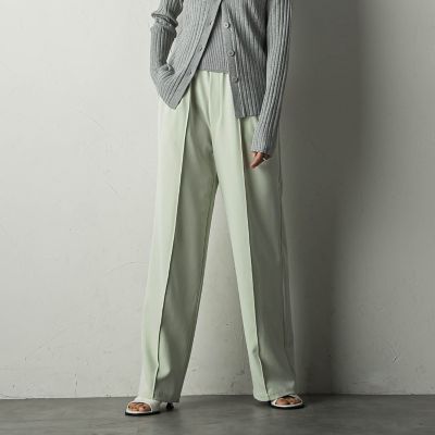 ＜MAYSON GREY（Women）＞ダブルクロスワイドパンツ≪洗濯機で洗える≫