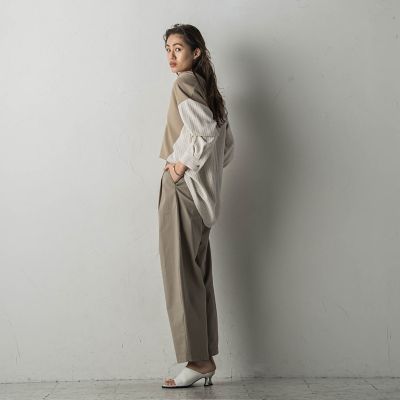 ツータックカーブパンツ≪手洗い可能≫