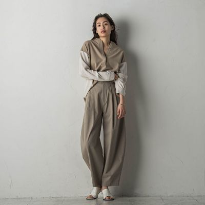 ツータックカーブパンツ≪手洗い可能≫