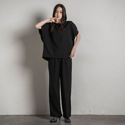 ウェザーストレッチリラックスワイドパンツ≪洗濯機で洗える≫