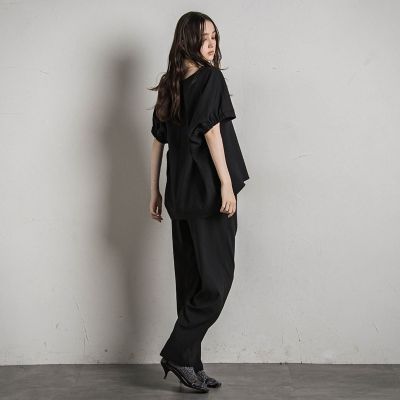 ウェザーストレッチリラックスワイドパンツ≪洗濯機で洗える≫