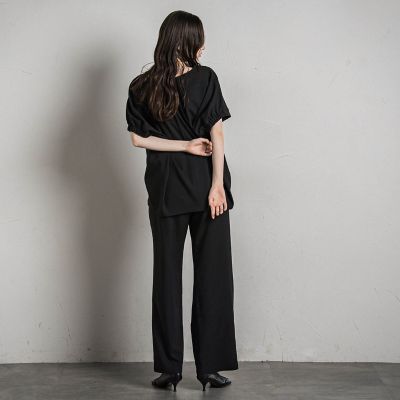 ウェザーストレッチリラックスワイドパンツ≪洗濯機で洗える≫