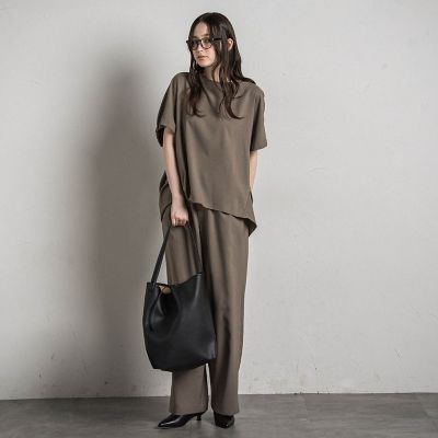 ウェザーストレッチリラックスワイドパンツ≪洗濯機で洗える≫