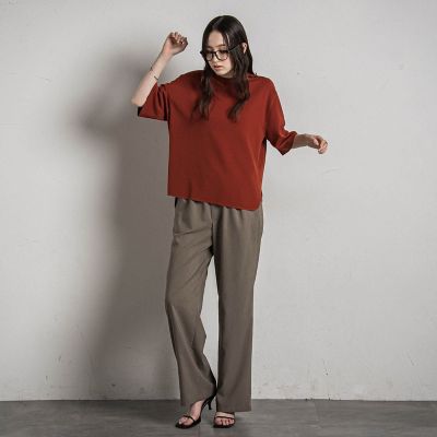 ウェザーストレッチリラックスワイドパンツ≪洗濯機で洗える≫