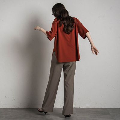 ウェザーストレッチリラックスワイドパンツ≪洗濯機で洗える≫