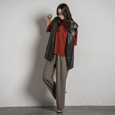 ウェザーストレッチリラックスワイドパンツ≪洗濯機で洗える≫