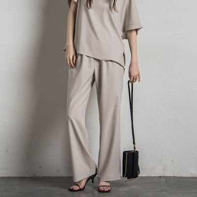 ウェザーストレッチリラックスワイドパンツ≪洗濯機で洗える≫