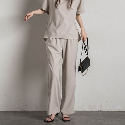 ウェザーストレッチリラックスワイドパンツ≪洗濯機で洗える≫