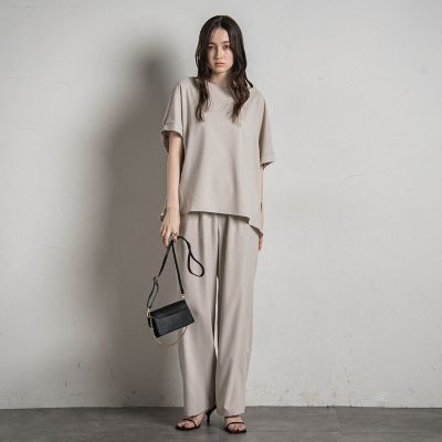 ウェザーストレッチリラックスワイドパンツ≪洗濯機で洗える≫
